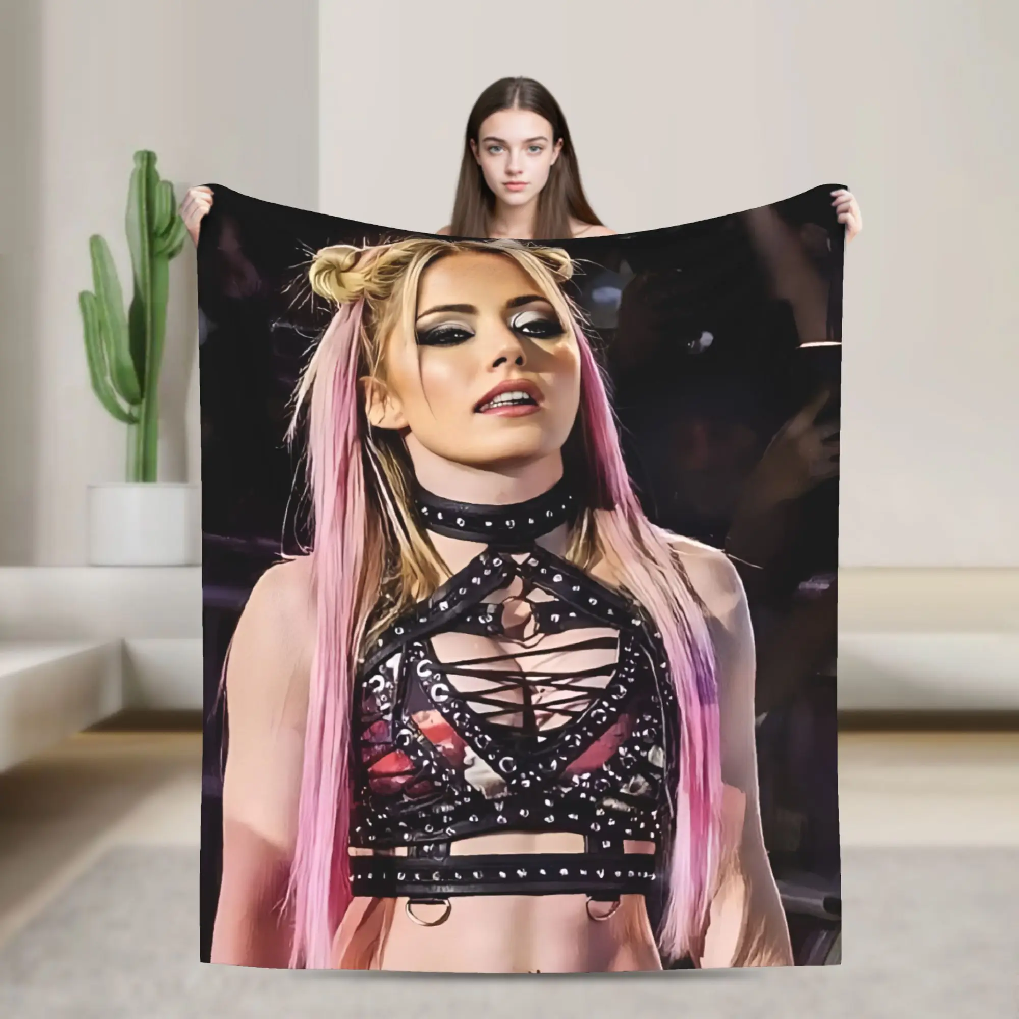 A-Alexa Bliss Accessories Blanket Ultra Soft Wrestler  Throw Blankets for Couch 50x60 Inches Multi-size Throws And Blankets