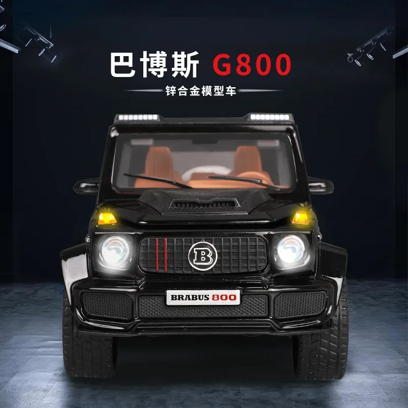 مرسيدس بنز Brabus G800 محاكاة G كبير سيارة نموذج سبيكة معدنية دييكاست ، ضوء صوتي ، مجموعة سحب الظهر ، هدايا لعبة أطفال ،