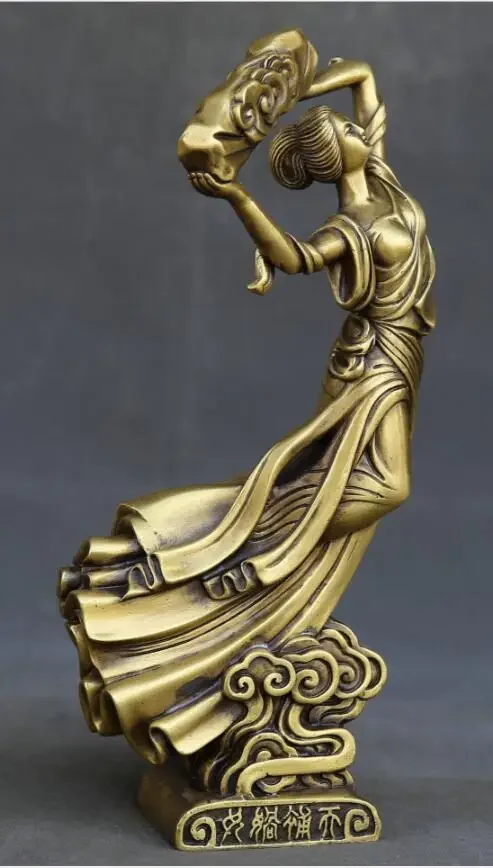 SCY 808+++Bronze feng shui ornaments, female niece, goddess, statues, home crafts