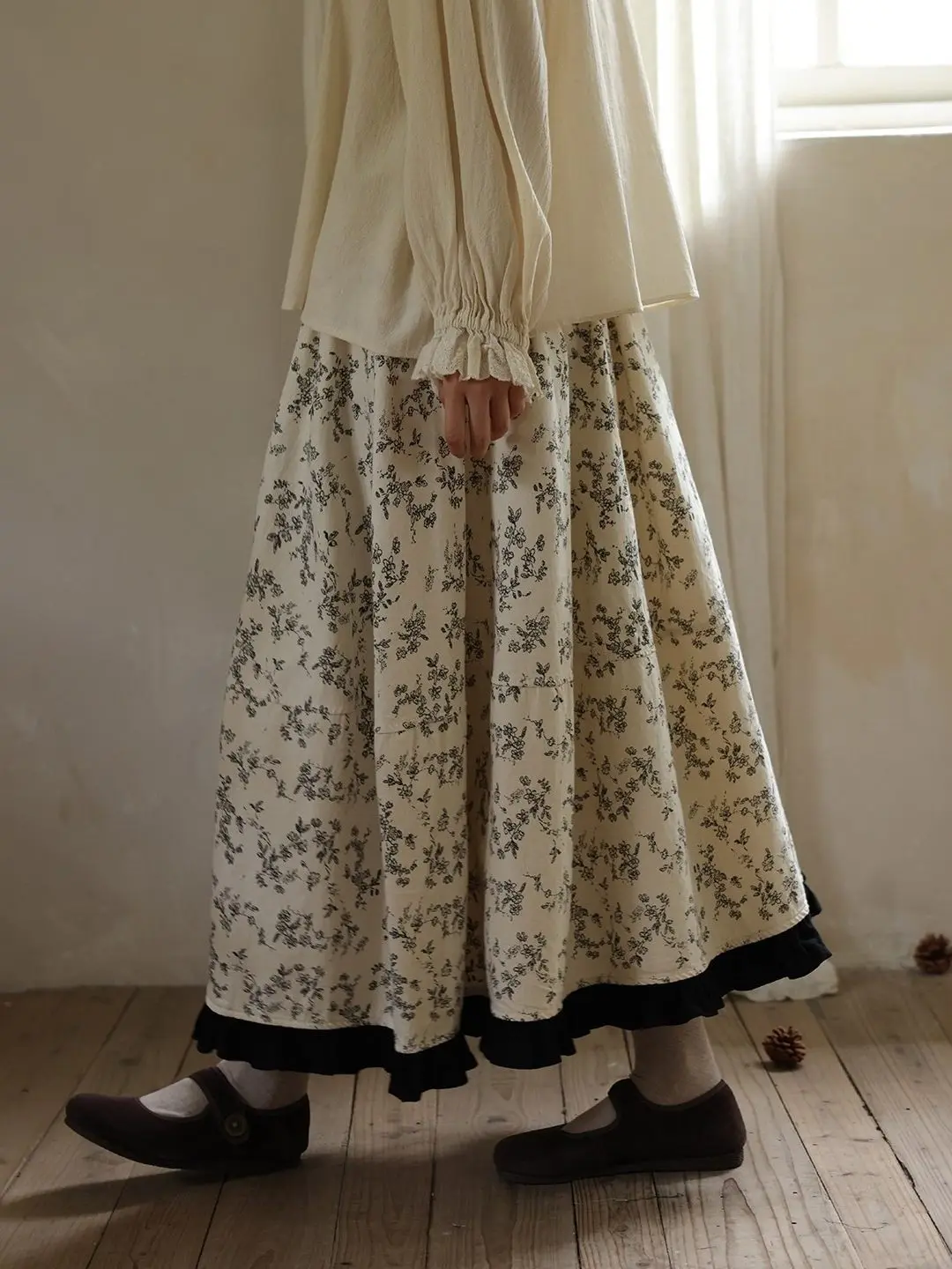 

Женская модная юбка А-силуэта с цветочным принтом, больших размеров, средней длины, с высокой талией, для весеннего сезона