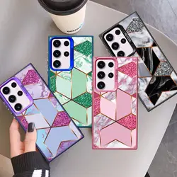 Marble Case for Samsung Galaxy S24 Ultra S20 S21 FE S23 Ultra Note 20 S22 Plus S20 FE S24 Soft Cover Luxury