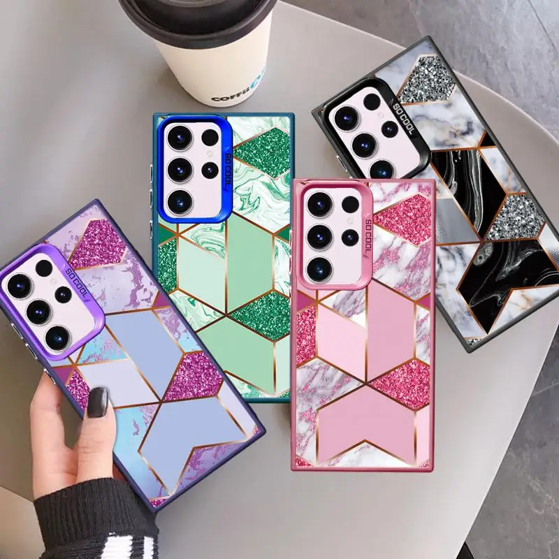 Marmurowe etui do Samsung Galaxy S24 Ultra S20 S21 FE S23 Ultra Note 20 S22 Plus S20 FE S24 Soft Cover Luxury