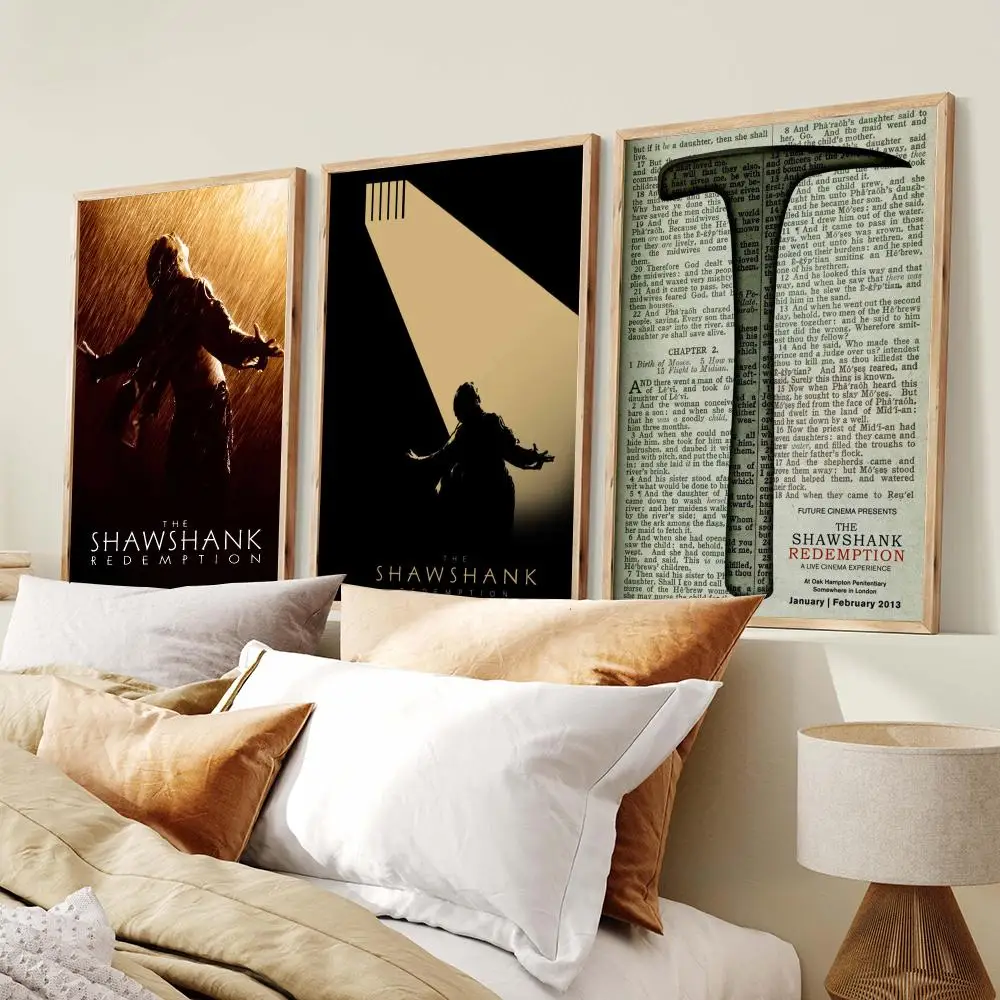 Classic S-Shawshank Redemption Poster PP Wall Decor Posters Celebrity Art Prints Aesthetic Wall Art Bedroom Office Home Gift