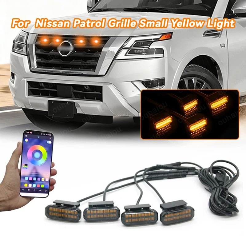 

For Nissan Patrol 18 LED Front Grille Light Car Daytime Running Light Wheel Eyebrow Lamp For Pickup Offroad 12V
