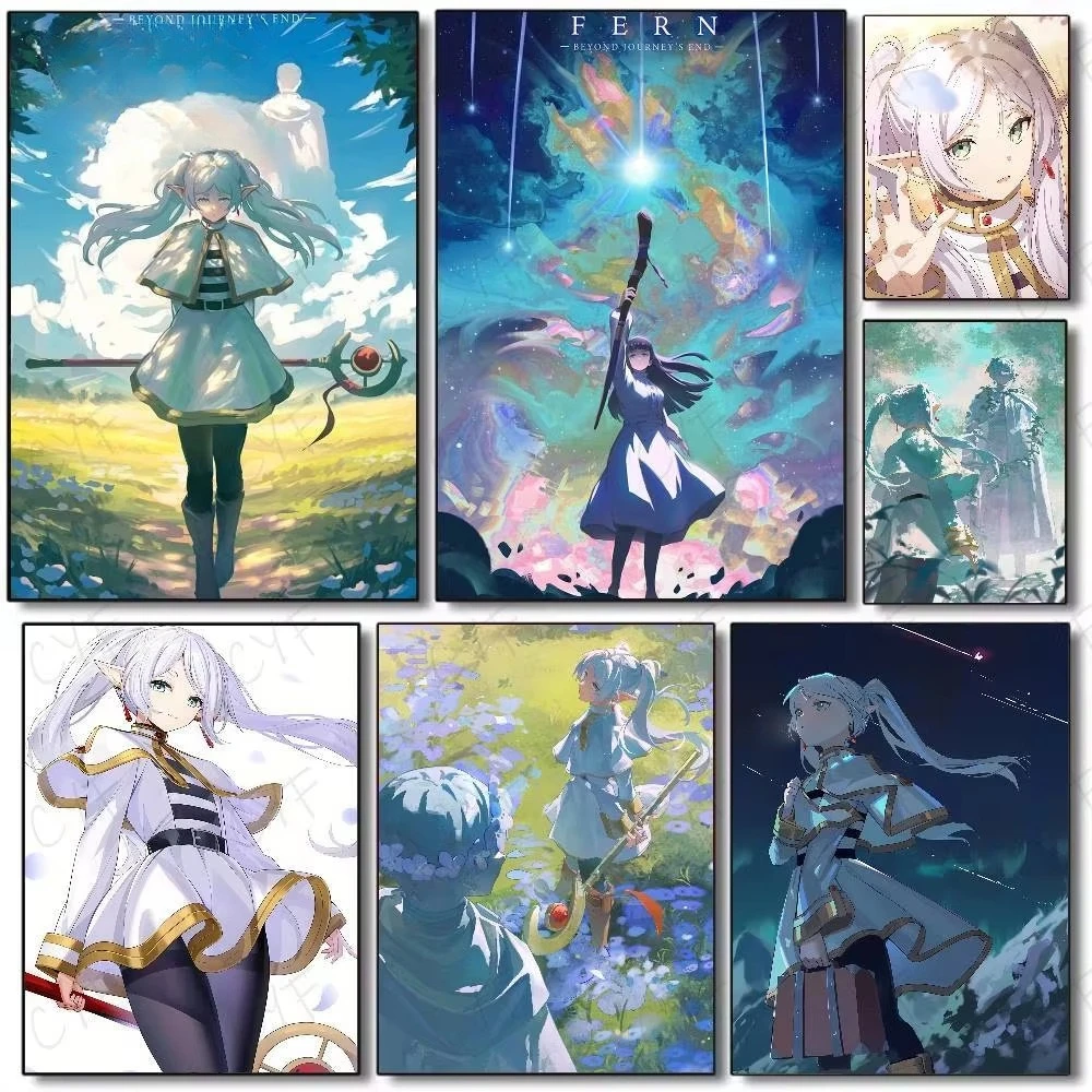 5D DIY Diamant-Malerei-Set Frieren Beyond Journey's End Anime-Kunst Vollflächiges Wanddekor Bastelset Geschenk für Zuhause Rahmenlos