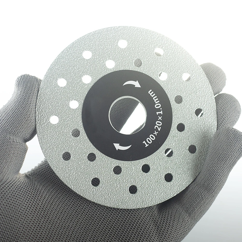 4-Inch/100mm Slate Flat Grinding Cutting Blade Porous Widened Diamond Slate Cutting Wheel Ultra-thin Saw Blade for Angle Grinder