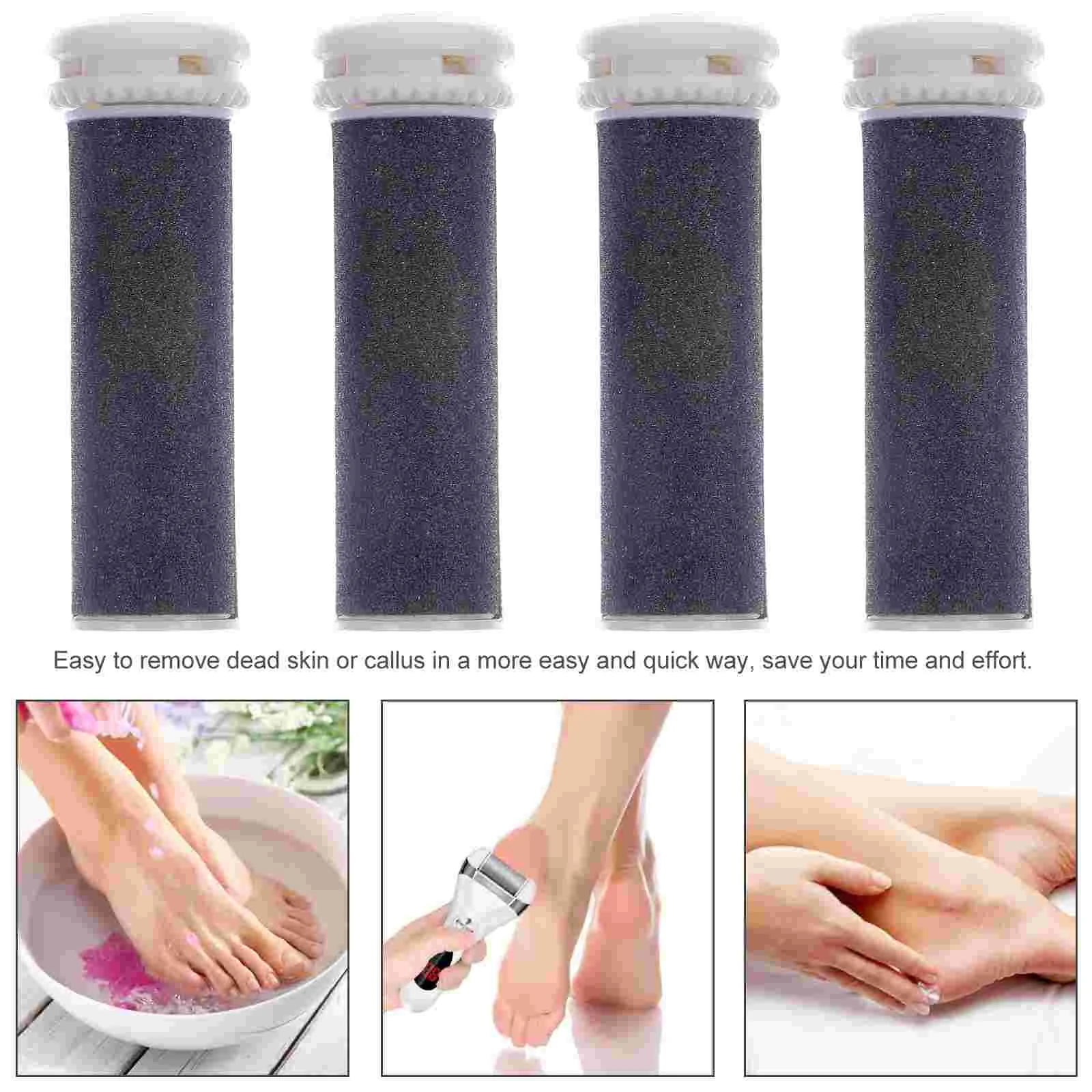 4 Pcs Grinding Head Tools Foot File Roller Pedicure Replacement Rollers Filling Electronic Supplies Care Gh