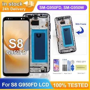 Bilashmart 100% Tested Samsung Galaxy S8 LCD Digitizer Touch Screen S8 SM G950FD SM G950W with Frame Digitizer Assembly Replacement
