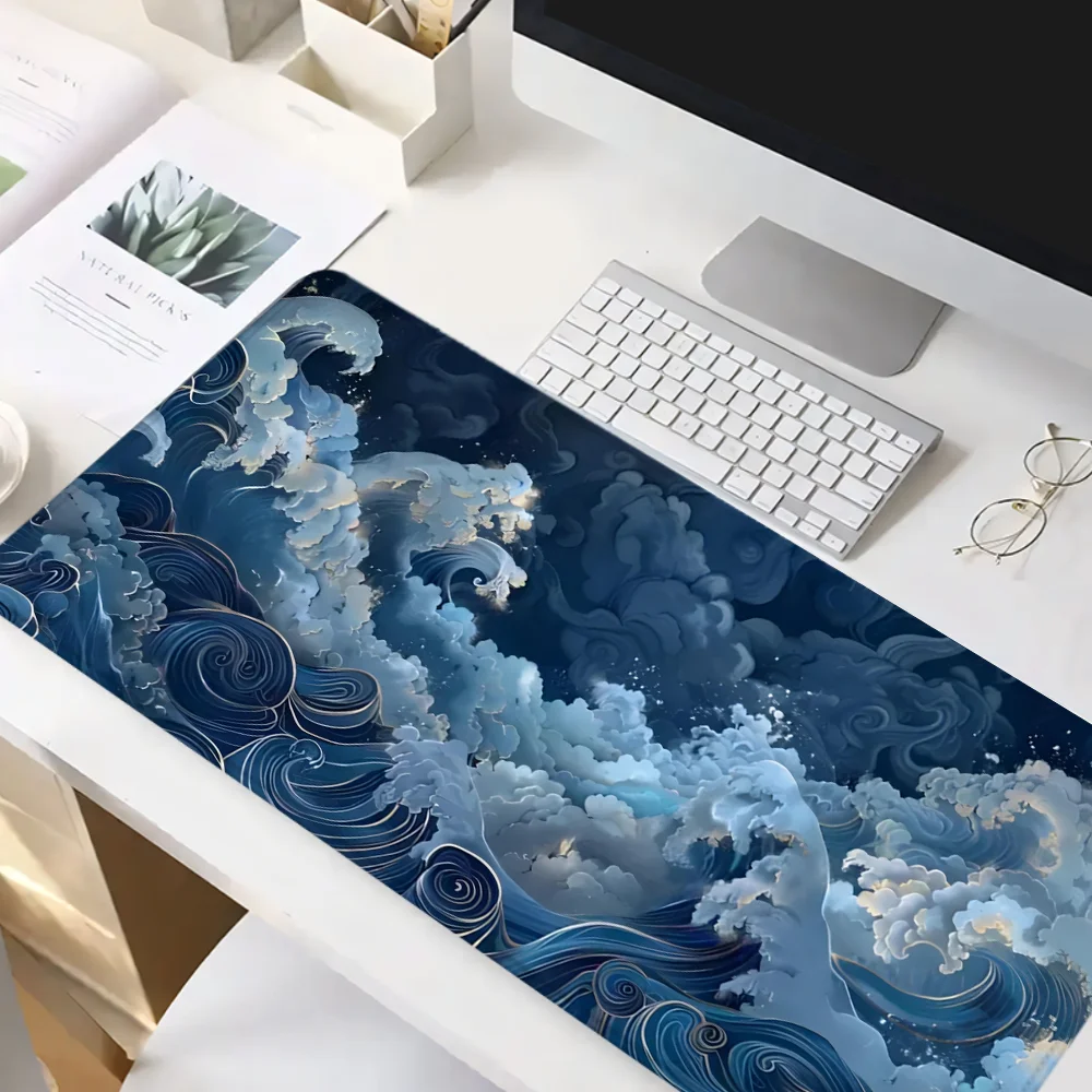 لطيف مكتب حصيرة الأزرق سحابة الحرفي ماوس الوسادة المطاط ماوس منصات أنيمي ماوس لطيف مكتب الملحقات ملحقات الكمبيوتر المحمول #2
