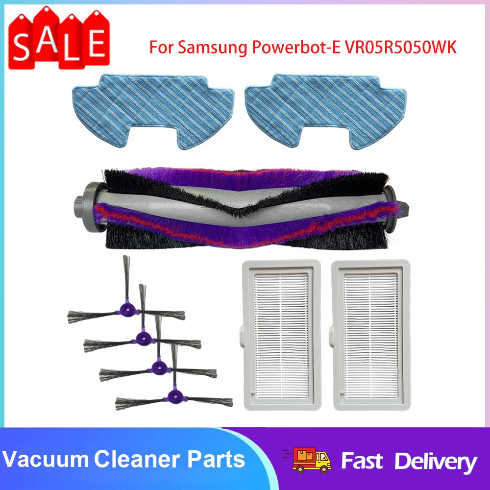 Main Brush Filters Side Brush Mop Cloth For Samsung Powerbot-E VR05R5050WK Vacuum Cleaner Spare Parts Sweeper Cleaning Tools Set