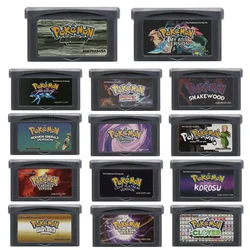 GBA Game Cartridge 32 Bit Video Game Console Card Pokemon Series My Ass Liquid Crystal Ashgray Moemon Emerald Snakewood for GBA