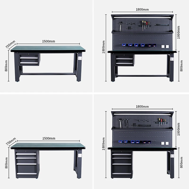 Factory Directly Sale Steel Garage Industrial Heavy Duty Woodworking Workbench Tool Cabinet Table