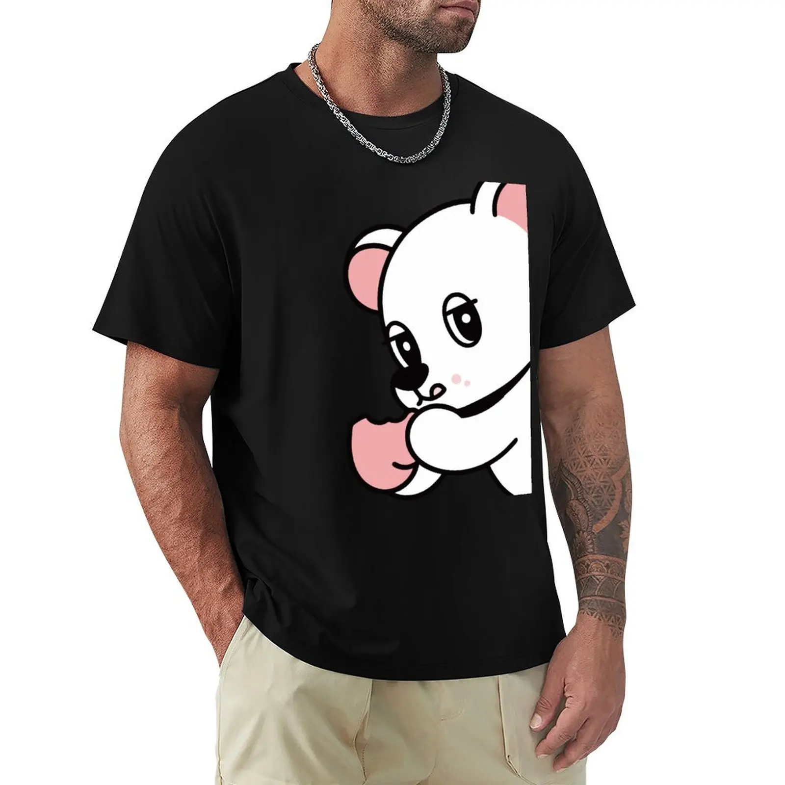 

WOOKDONG     T-Shirt Work Casual Loose Fit T-Shirt