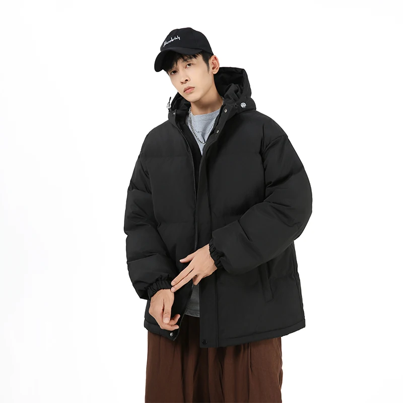 

Outdoor jackets cotton-padded clothes couple pure cotton-padded clothes thickened coats men's and women same style hooded coats