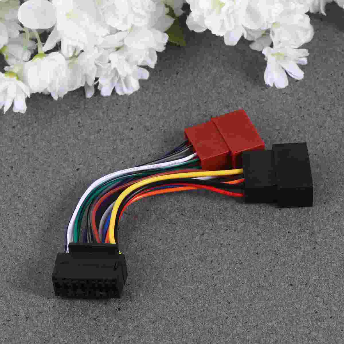 Replacement Heat-resistant 16 Pin to Adapter Wire Harness CD DVD Player Radio Stereo Cable Adapter