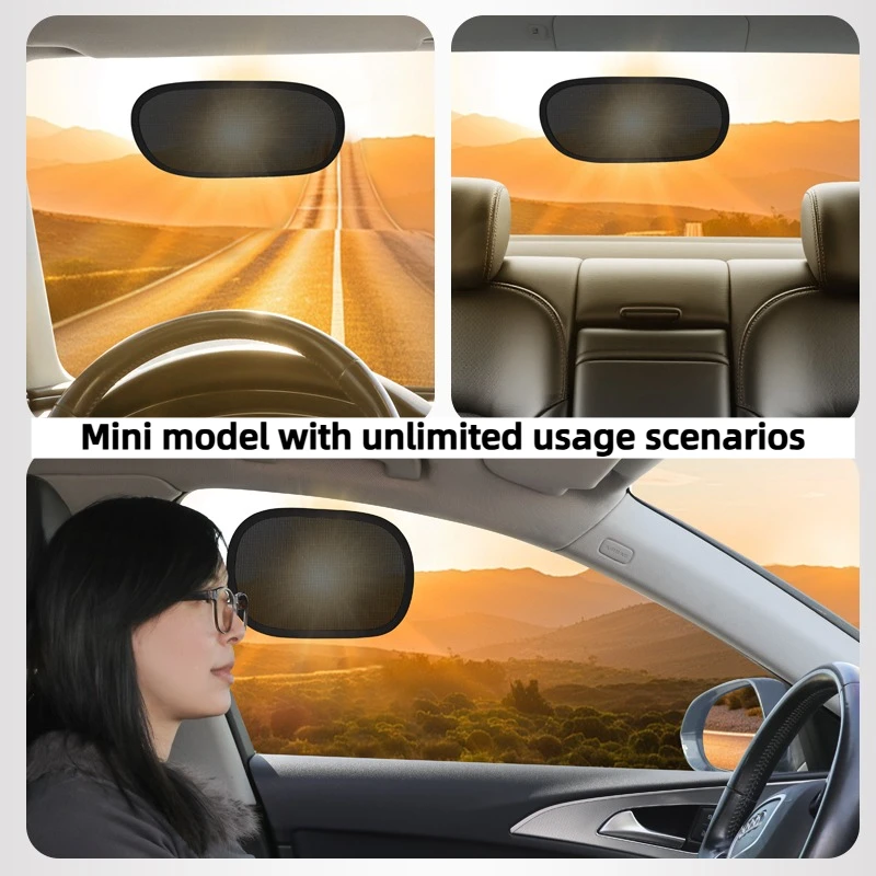 2 Peças de Filme Protetor Solar e Antiestático para Janela Lateral de Carro, Cobertura de Sombreamento e Isolamento Térmico para o Verão