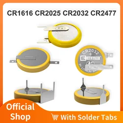 EEMB 10PCS CR1616 Battery With Solder Tabs CR1616 CR2025 CR2032 Battery Compatible with Gameboy Color Gameboy Advance game box