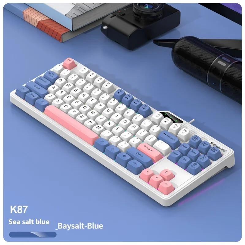 K-Snake Mechanical Tactile Keyboard  Multi-Knob E-Sports Office Home Pc Gamer Multi-Color Combinations For Computers And Laptops