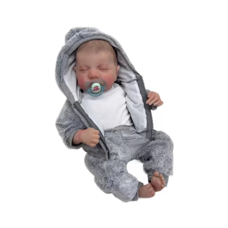 Bambola da bambino rinata Levi da 19 pollici dettagliata dipinta a mano Real Soft Touch Peluche da collezione per bambini Bambola realistica Regalo ideale per i bambini