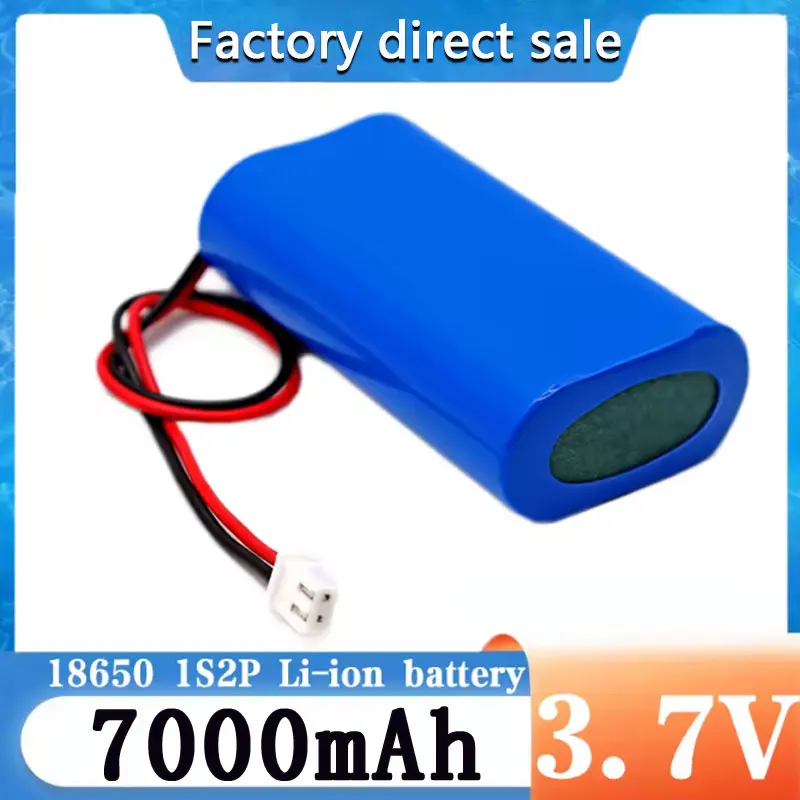 

2025 New 18650 1S2P 3.7V 7000mAh Li-ion Battery Pack - High Discharge Rate & Energy Density for Drones/Tools