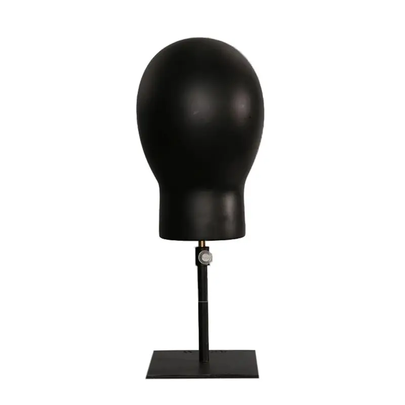 

ABUH-Mannequin Head Cap Wig Head Glasses Training Dummy Mannequin Head Black Mannequin Head For Head Display Styling Holder