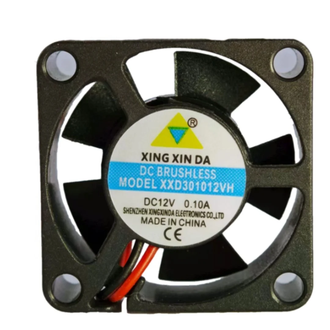 

XXD301012VH DC 12V 0.10A 30x30x10mm 2-Wire Server Cooling Fan