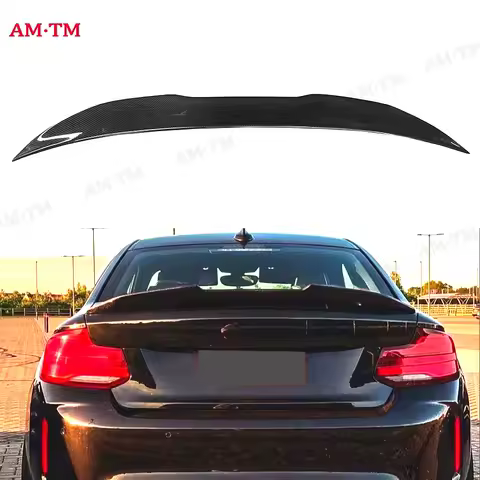 For BMW 2 Series F22 220 M2 F87 M2C PM Style Carbon Fiber Tail fins Rear Deck Spoiler Duckbill Car Wing Retrofit the rear wing