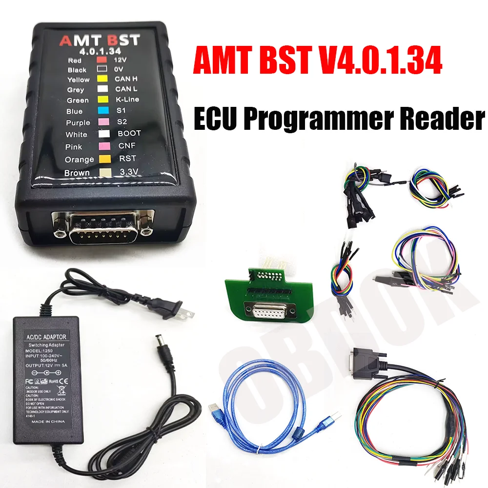 2026 Newest Updated V4.0.1.34 AMT BST ECU Programmer Reader Universal Bench Read Write Service Tool Support MG1 MD1 Protocol