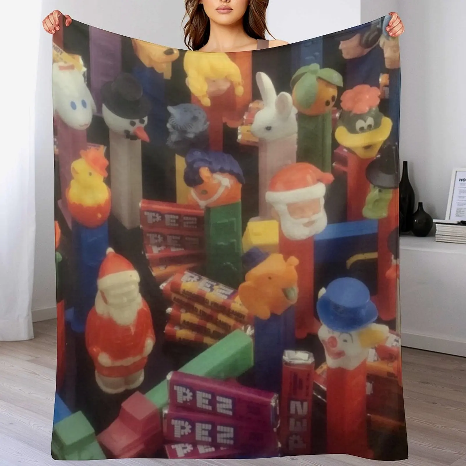 

Pez candy Throw Blanket Luxury Brand anime Travel Blankets