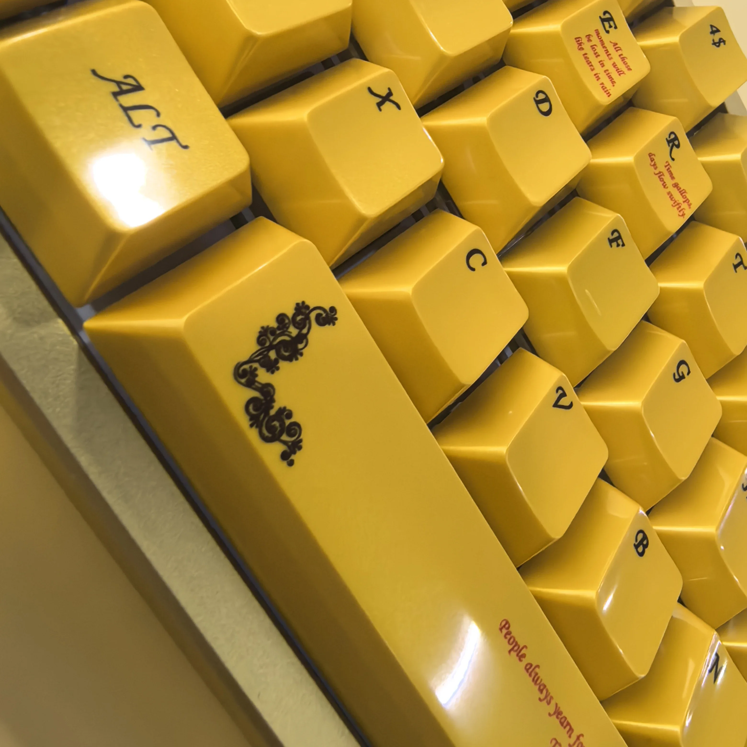 

Wooting yellow keycap original height mirror sublimation