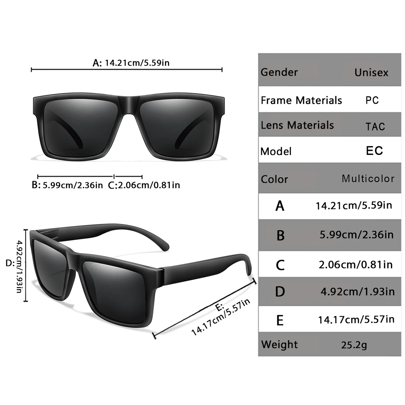 Lunettes de soleil polarisées carrées classiques pour hommes et femmes, Protection UV, lentilles colorées pour le cyclisme en plein air, la pêche et la conduite, 3 pièces