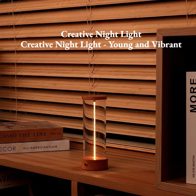 Home Desktop Retro Quantum Night Light Touch Dimmable Soft Decor Lamp For Bedroom Bar Camping Gift