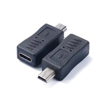 USB C to Mini USB 2.0 Adapter, Type C Female to Mini USB 2.0 Male Convert Connector Support Charge & Data Sync for GoPro MP3 GPS