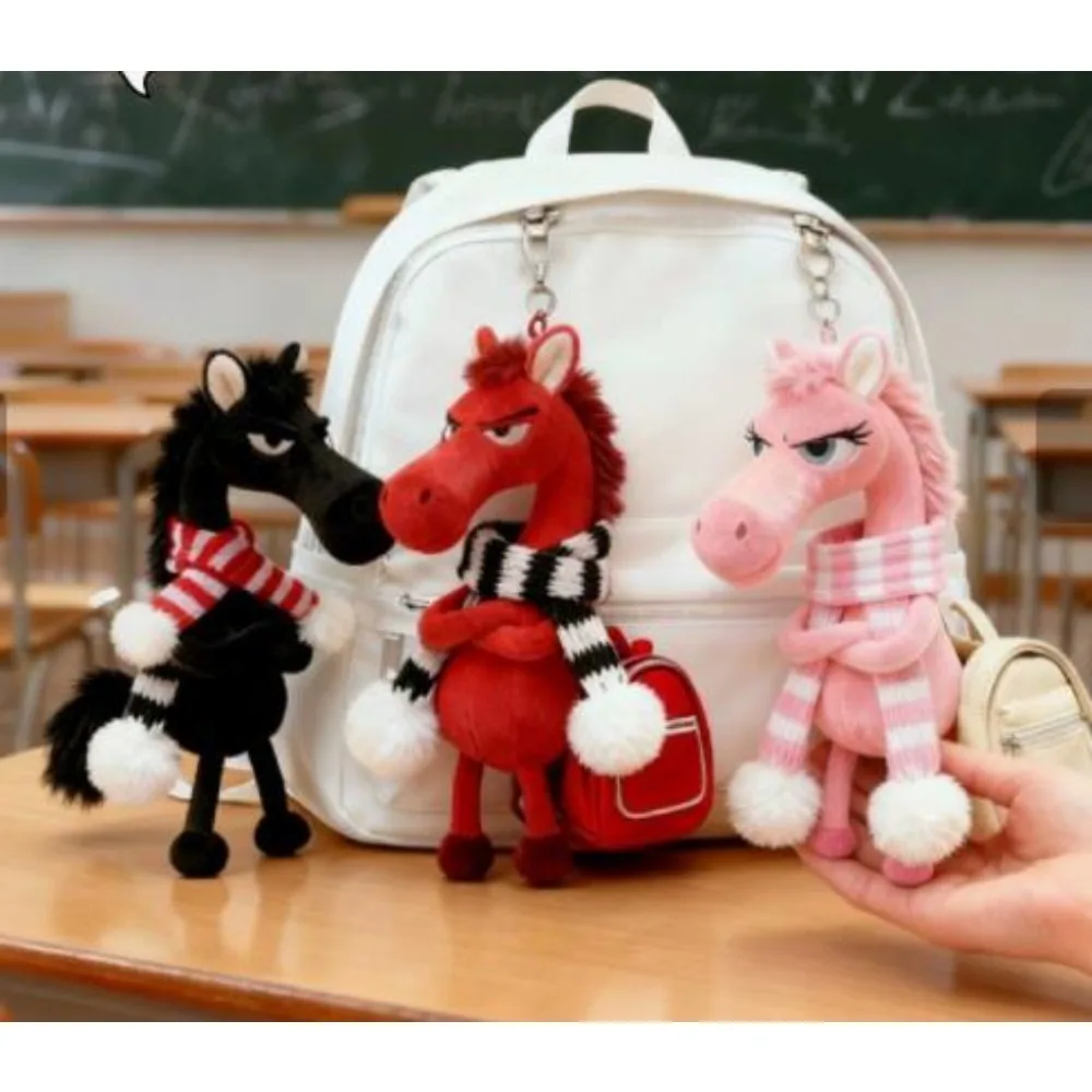2025 Nieuwe Hot Tianxuan high-end coole zwarte paardentasaccessoires, poppenornamenten, cadeau, pluche pop