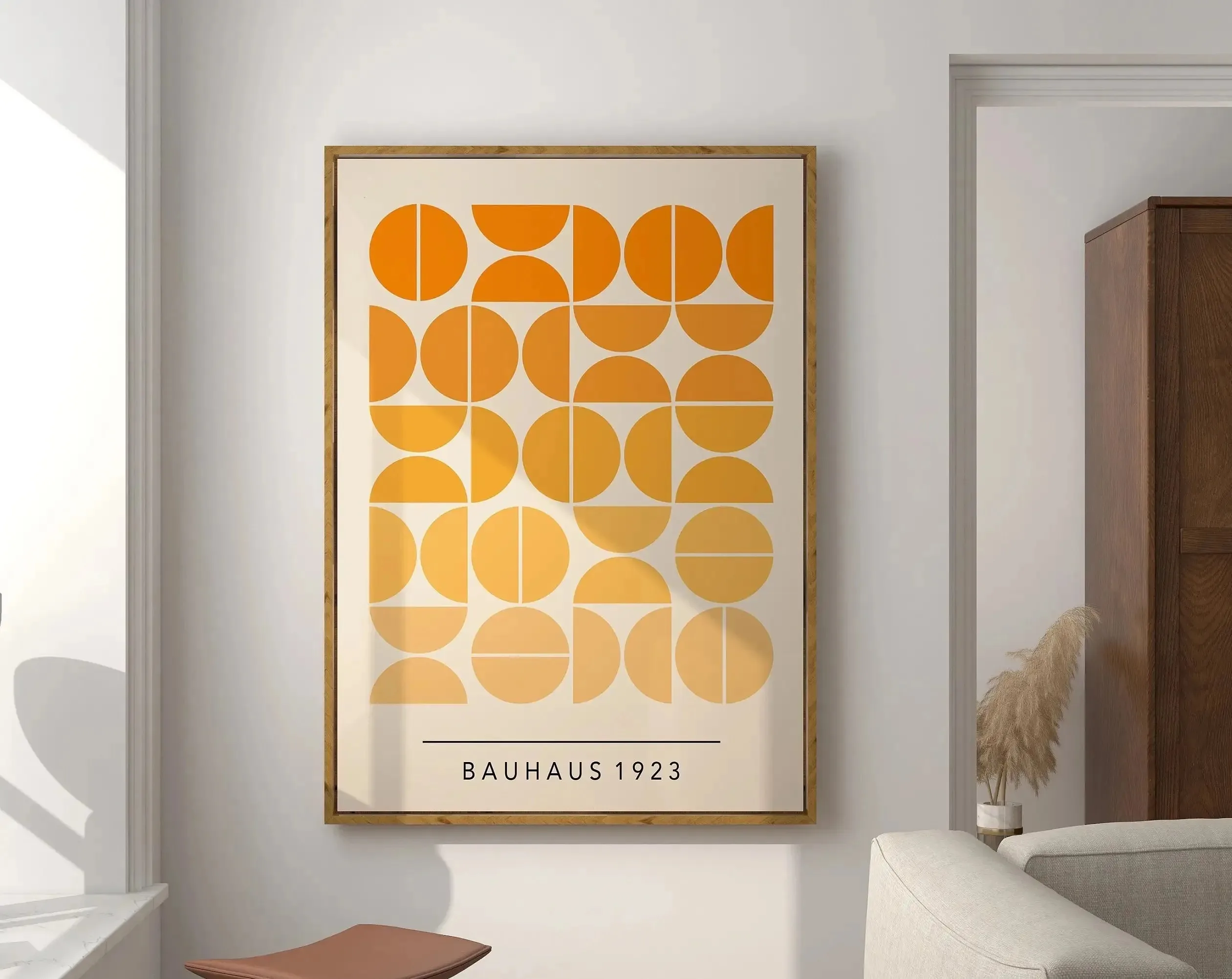 Modernist Bauhaus Geometric Canvas Poster Living Room Wall Art Retro Prints Mid Century Home Decorative Wall Art Painting