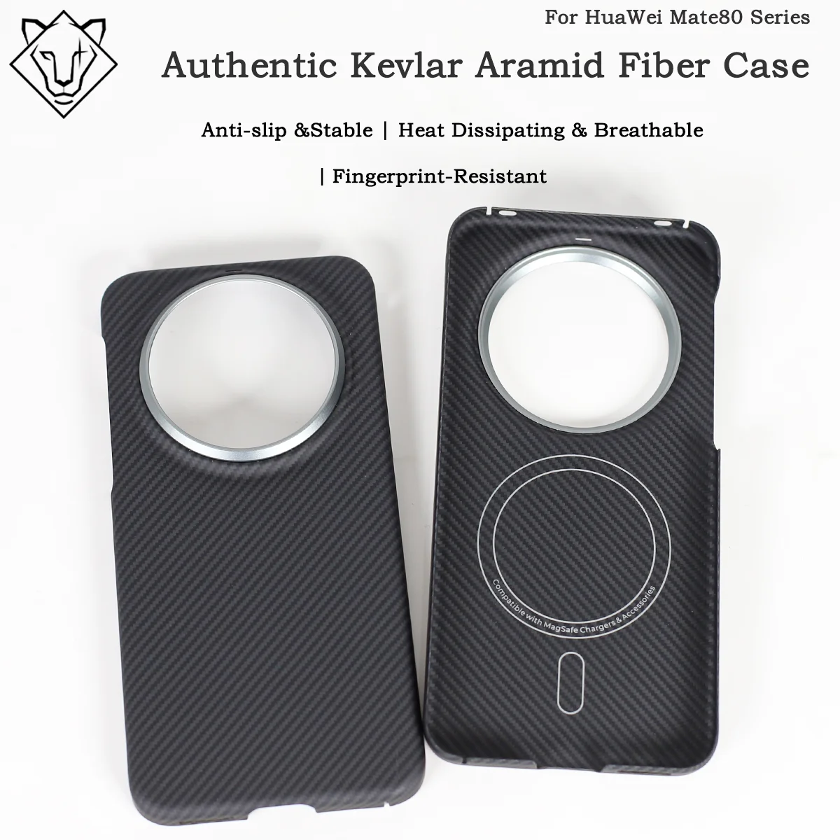 

Арамидный чехол из углеродного волокна для Huawei Mate 80 Pro Max/80 Pro/80, магнитный чехол MagSafe, тонкий и легкий защитный чехол