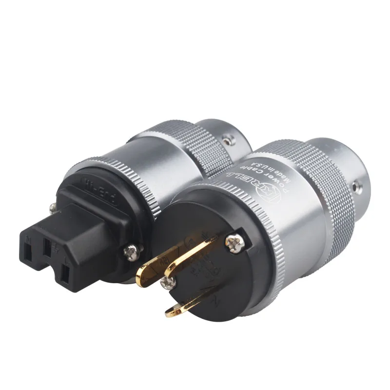 

KRELL HiFi Audio Adapter Aluminum Alloy IEC Connector for DIY Power Cable Cord AU & US & EU Plug