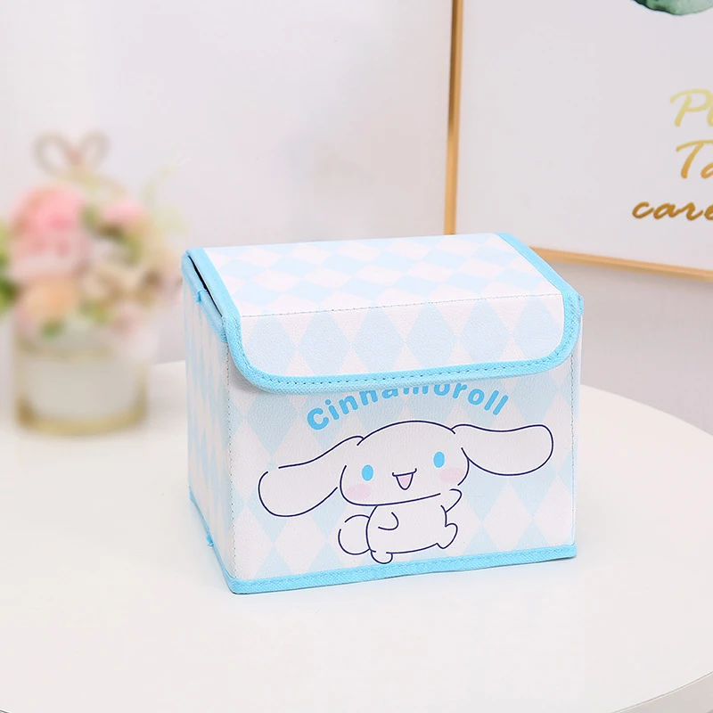 Anime Sanrio Cinnamoroll Kuromi My Melody Cute Cosmetic Organizer Cartoon Desktop Clutter Box compleanno regalo di natale per amico