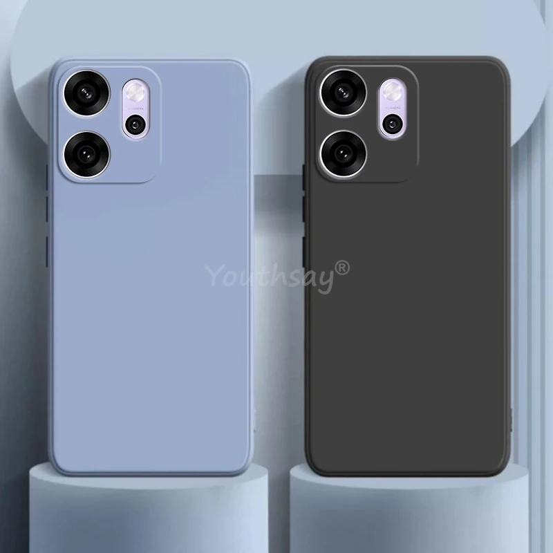 

For OPPO Reno 14 F Case Liquid Silicone Plain Case Reno 14 F Cover Soft TPU Anti-drop Phone Protector Case Reno 14 F Cover