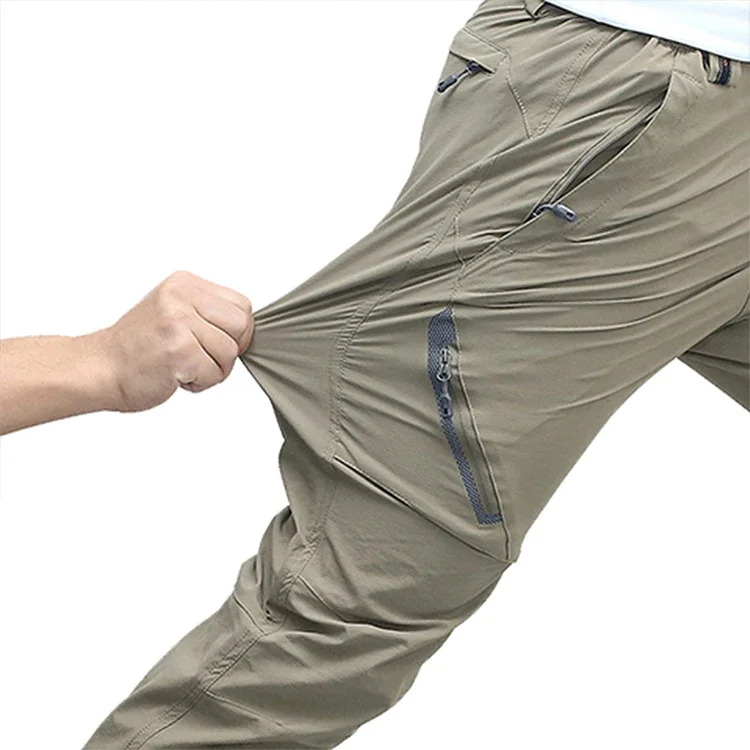 Four Sided Elastic Quick Drying Pants for Men's Mountaineering Outdoor Pants, Light and Thin for Women's Summer Elastic Breathab