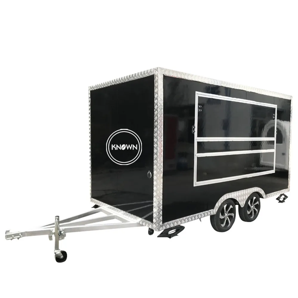 Carro de café helado multifunción OEM, remolque de comida móvil totalmente equipado personalizado para camión Airstream