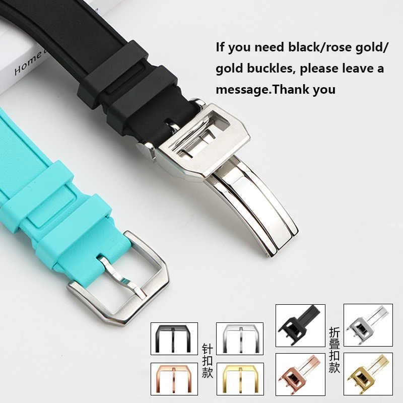 20mm 21mm 22mm Quick release watch strap  For IWC watchband Mark 18 Portugal Little Prince Pilot fluororubber Bracelet  for men