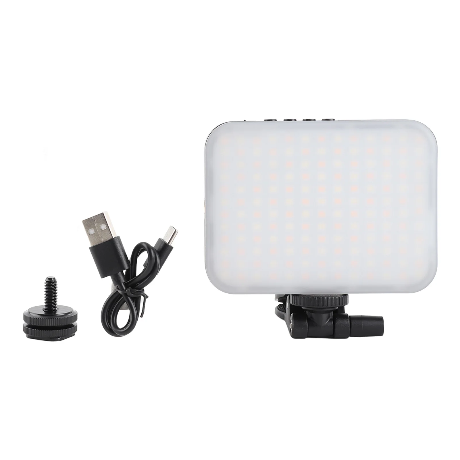 Rechargeable Video Light LED Phone Light 2500k-9000K 1/4in Screw Interface Energy Saving 5000mAh ABS 156 LED for Tablet Laptop