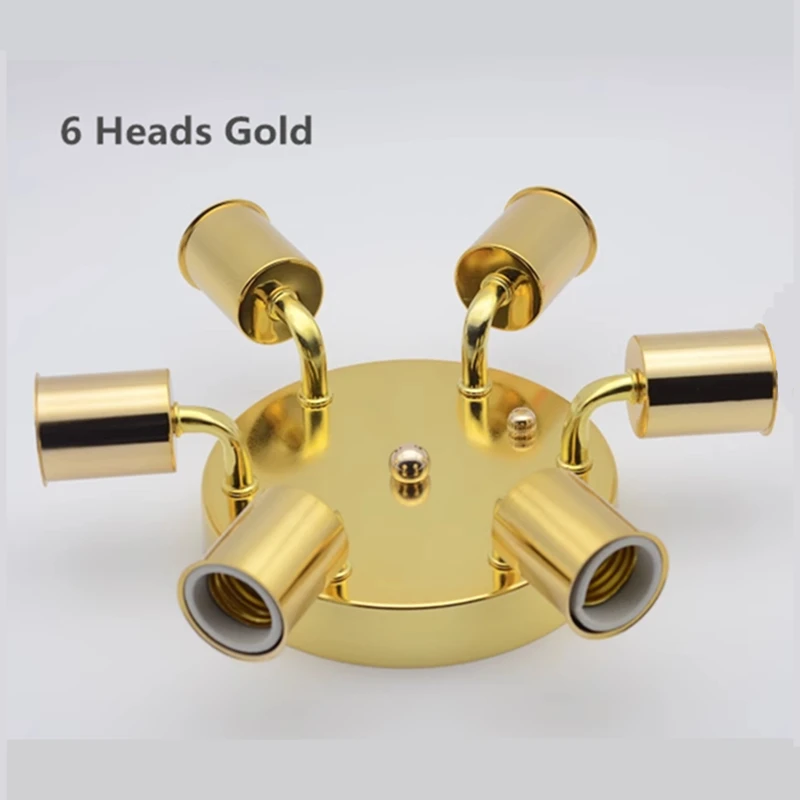 E27 Ceramic Sockets 3 Heads Lighting Accessories 5 Heads 6 Heads 8 Heads Metal Ceiling Lamps DIY Beside Wall Lights