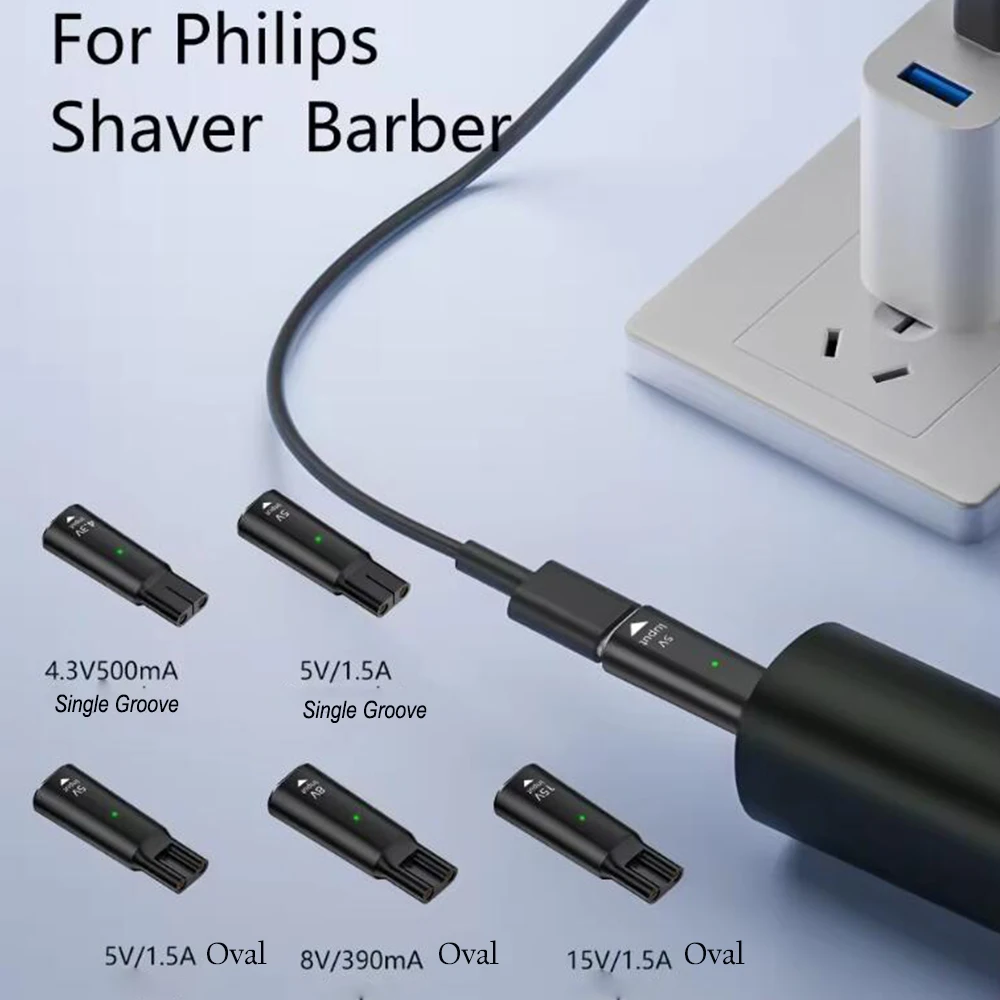 USB​ Type C PD to DC 4.3V 5V 8V 15V Power Adapter Converter for Philips Shaver Razor Electric Hair Clipper Fast Charge Connector