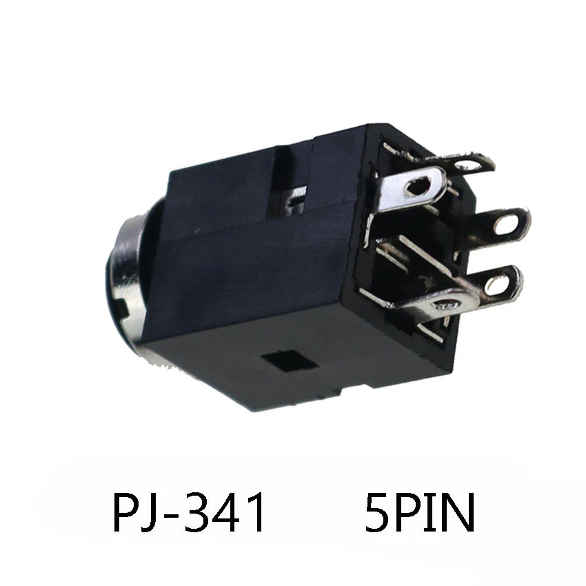 1PCS FOR PJ-341 376M 325M 324M 301MC stereo female socket 3PIN 4PIN 5PIN jack audio headphone connector 3.5mm
