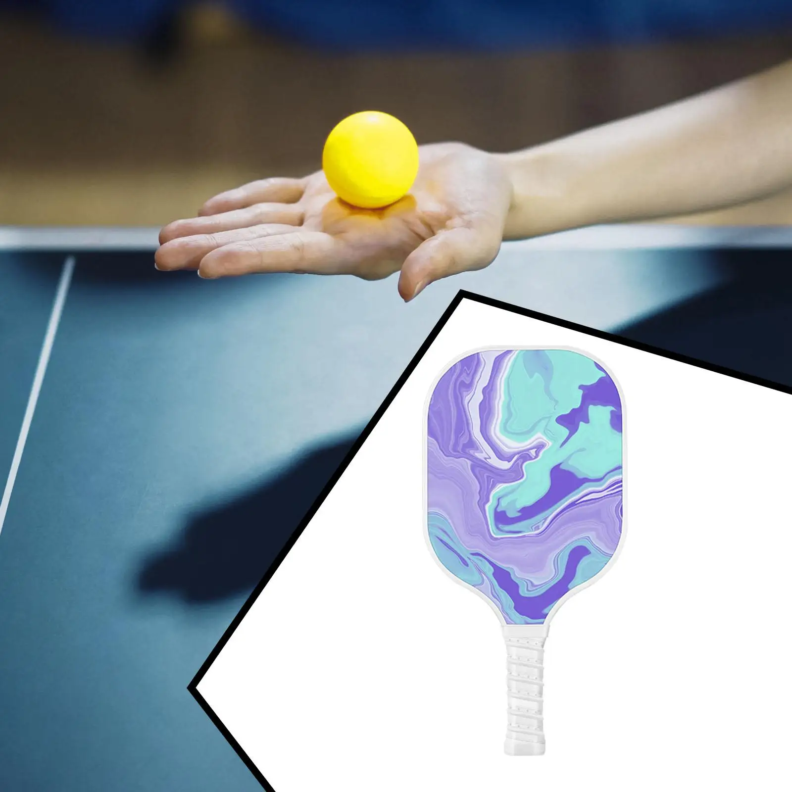 Pickleball Racket High Density Fiberglass Ergonomic Grip Pickleball Racquet for