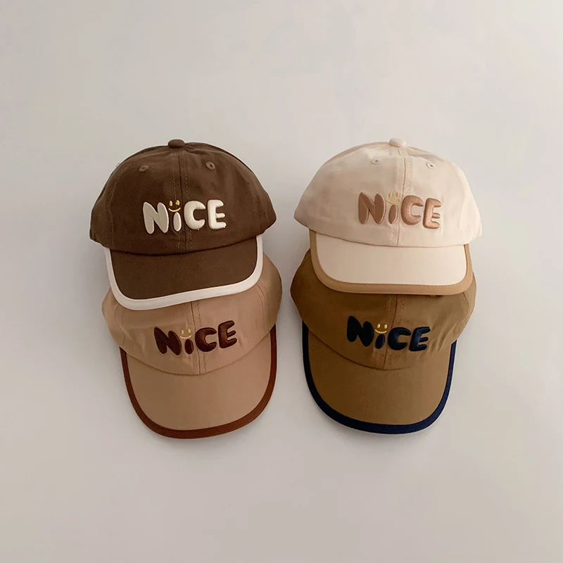 

Cute Baby Baseball Hat Letter Embroidered Snapback Cap for Kids Boy Girl Spring Summer Cotton Toddler Sun Hats 6-24 Months