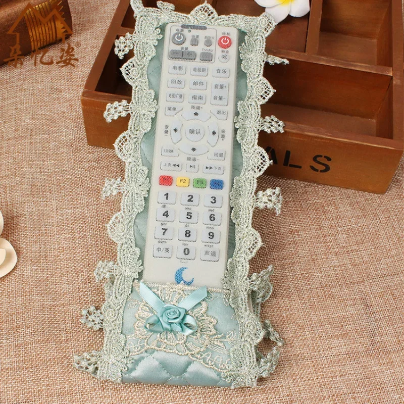 Europe Modern Household Remote Control Covers Lace Floral Dust-proof Cover Multi-functional TV Air Conditioner