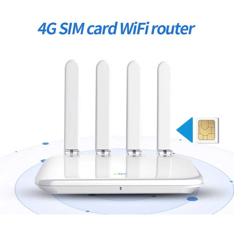 4G Routeur 300Mbps Modem WiFi Routeur 4g EC200AEUHA epiCard 2 * LAN Wifi Amplificateur de signal externe WE2805-C d\'antenne à gain élevé